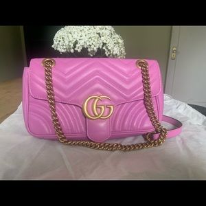 Gucci Gg Marmont Small Matelasse in Bubblegum